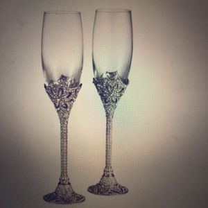 Set of 2 champagne flutes